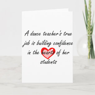 Dance Teacher - Byggnad Confidence Kort