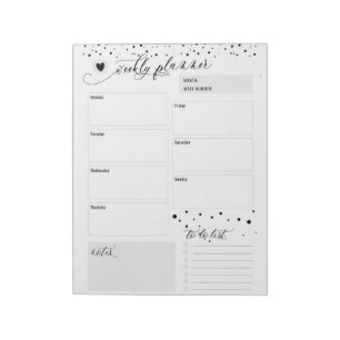 Dance Teacher Doted Weekly Planner Anteckningsblock