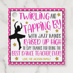 Dance Teacher Gift Märkre Gåvor Etiketter