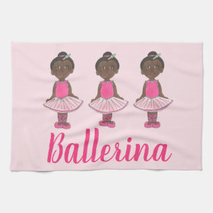 Dance Teacher Gift Rosa Ballet Tutu Ballerina Kökshandduk