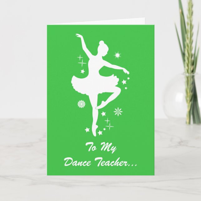 Dance Teacher Glad helg Ballerina Silhouette (Framsida)