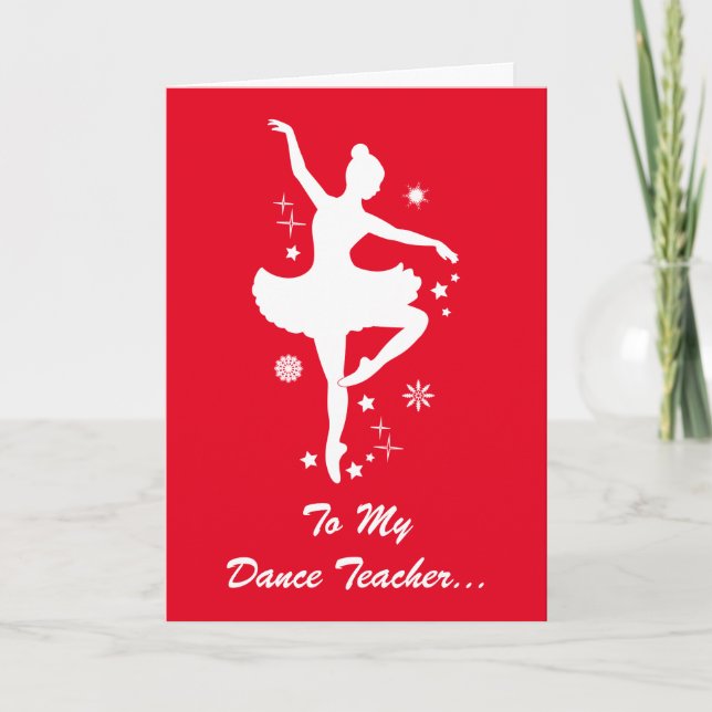 Dance Teacher Glad helg Ballerina Silhouette (Framsida)