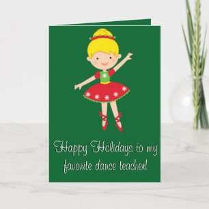 Dance Teacher Glad helg Card