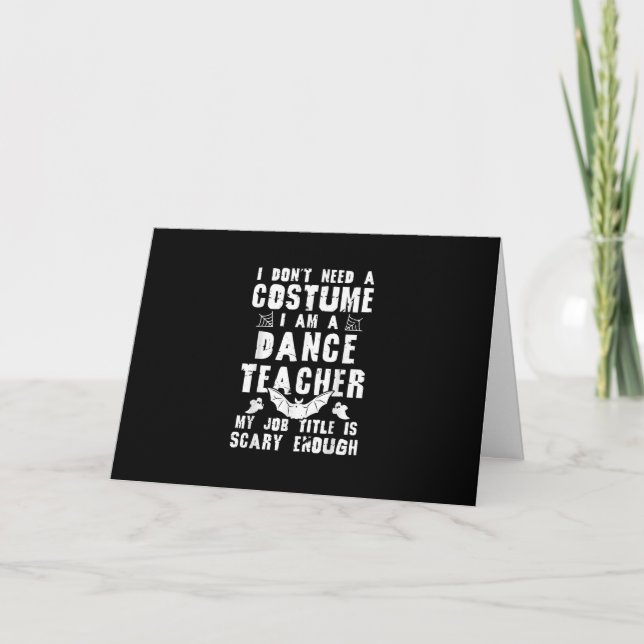 Dance Teacher Halloween Costume Funny Gift Kort (Framsida)