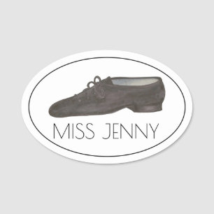 Dance Teacher Jazz Shoe Choreographer Namnbricka
