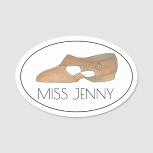 Dance Teacher Lyrical Modern Shoe Choreograf Namnbricka