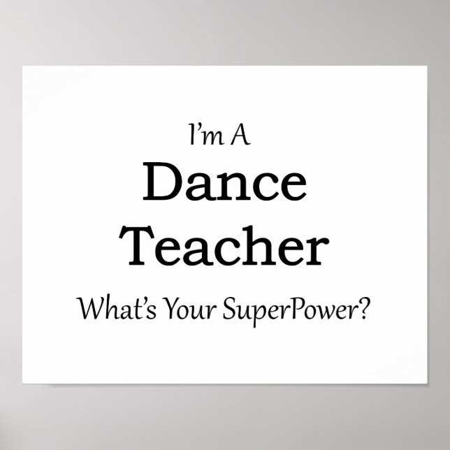 Dance Teacher Poster (Framsidan)