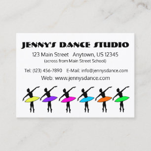 Dance Teacher Studio Owner Ballet Pointe Ballerina Visitkort