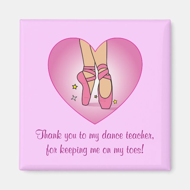 Dance Teacher Tack: Ballet Shoes Magnet (Framsidan)