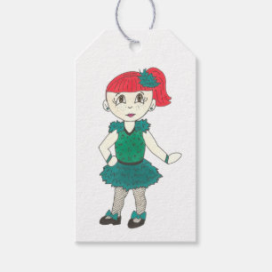 Dance Teacher Tap Dancing Girl Tapdanssklass Teal Presentetikett