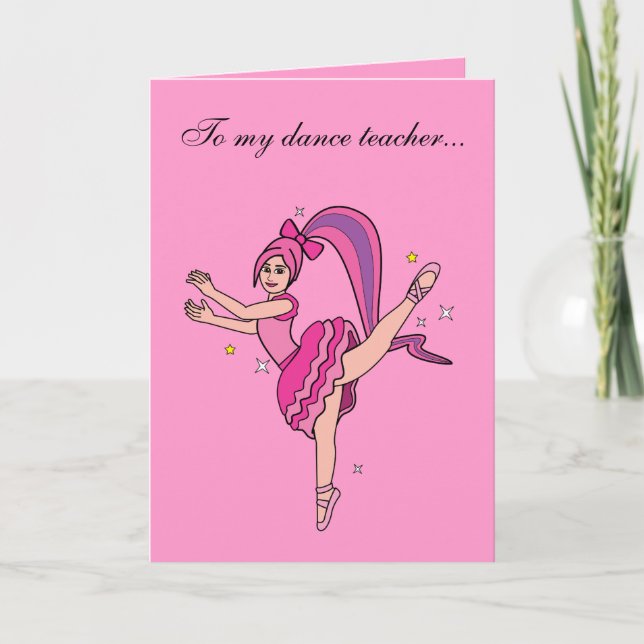 Dance Teacher Valentines Dance Day Card Helgkort (Framsida)