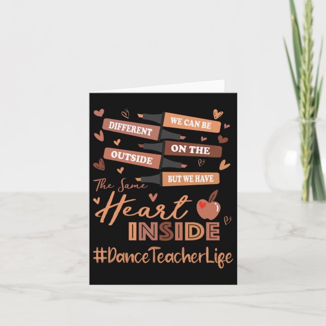 Dance Teacher vi kan vara annorlunda än Black Hist Kort (Framsida)