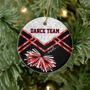 Dance Team Black, White and Red Julgransprydnad Keramik