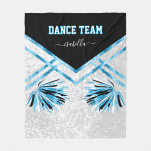 Dance Team Black, White och Baby blue Ull Blank Fleecefilt