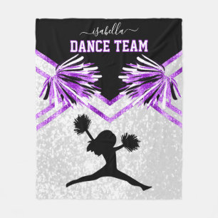 Dance Team Lila, Black and White Fleece Blanket