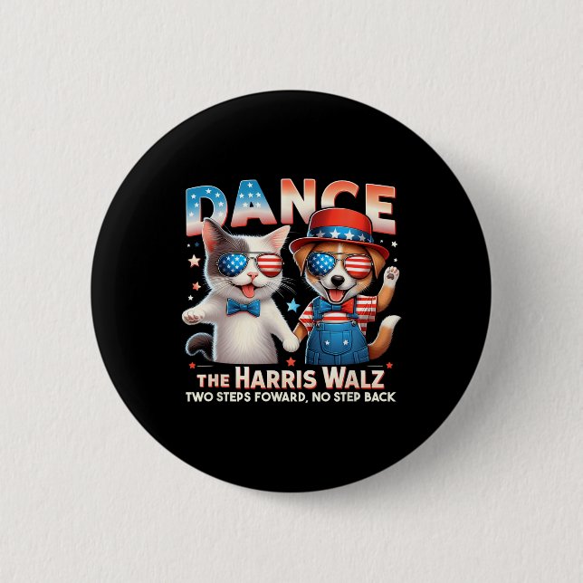 Dance the Harris Wheimer Funny Cat Dam Kamala H Knapp (Framsida)