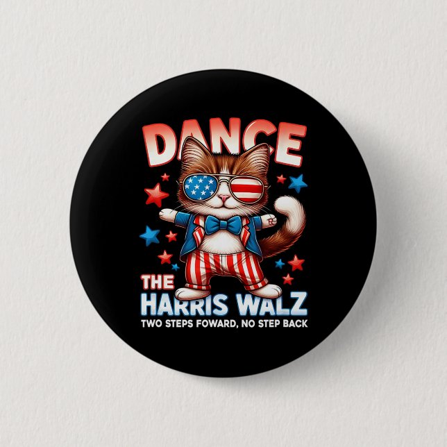 Dance the Harris Wheimer Funny Cat Dam Kamala H Knapp (Framsida)