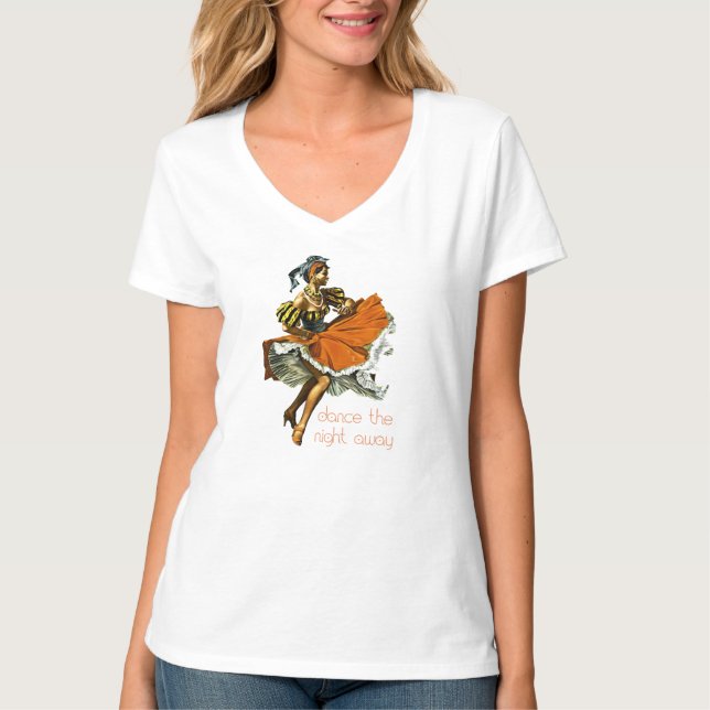 Dance the Nght Away Caribbean Dancer T Shirt (Framsida)