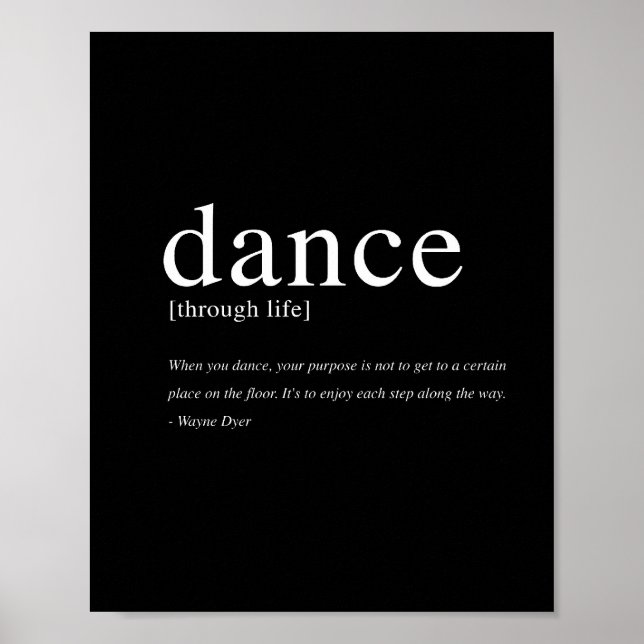 Dance through Life - 8" x10" Art-utskrift Poster (Framsidan)