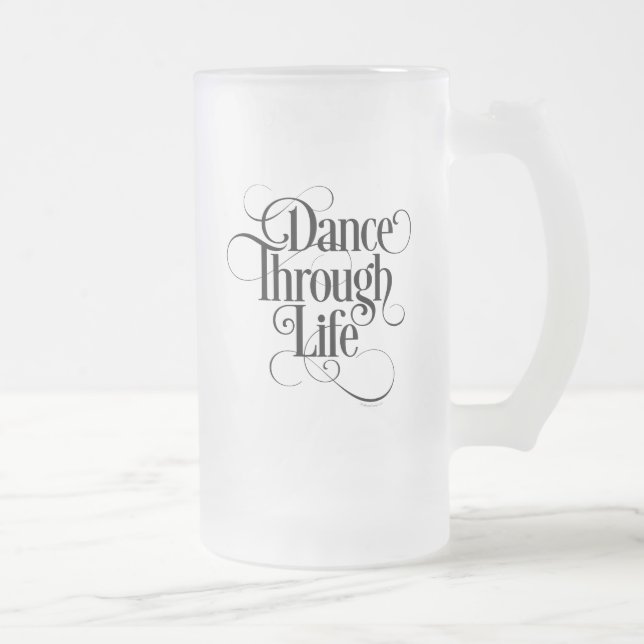 Dance through Life Frosted Glass Beer Mugg (Höger)