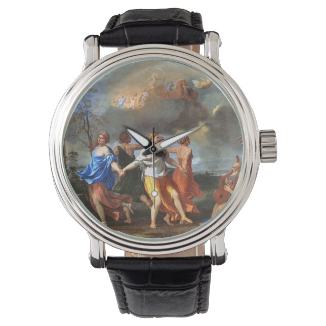 Dance to the Music of Time (av Nicholas Poussin) Armbandsur (Framsida)