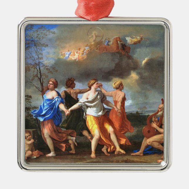 Dance to the Music of Time (av Nicholas Poussin) Julgransprydnad Metall (Framsidan)