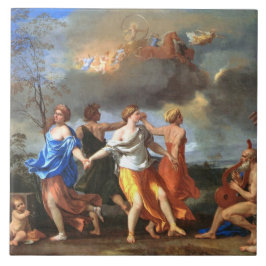 Dance to the Music of Time (av Nicholas Poussin) Kakelplatta
