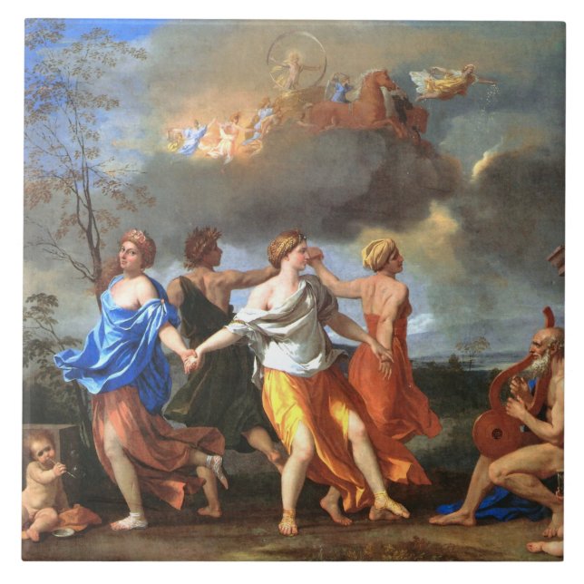 Dance to the Music of Time (av Nicholas Poussin) Kakelplatta (Framsidan)