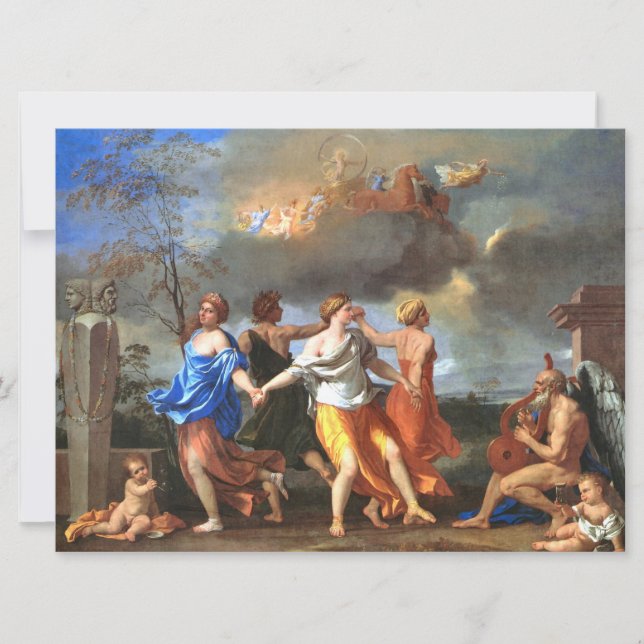 Dance to the Music of Time (av Nicholas Poussin) Kort (Framsida)