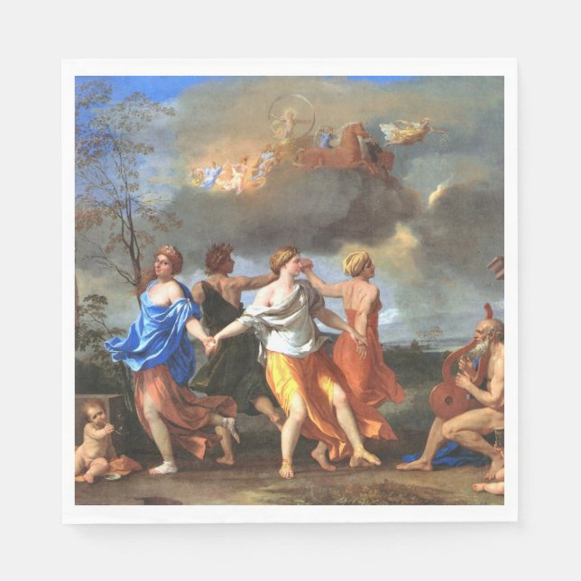 Dance to the Music of Time (av Nicholas Poussin) Pappersservett (Framsidan)