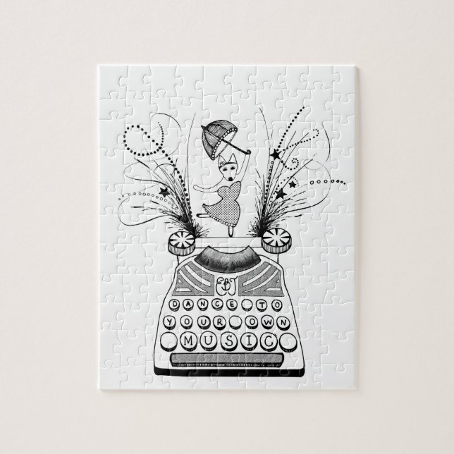 Dance to your own Music English Bull Terrier Pussel (Vertikal)