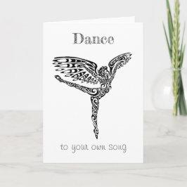 "Dance to your own Sång" Angel design Kort