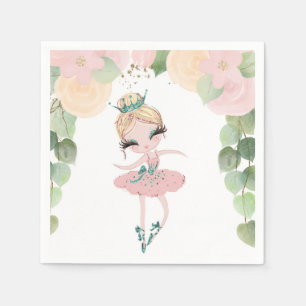 DANCE & TWIRL BALLERINA BIRTHDAY BLOMMIGT PAPPERSSERVETT