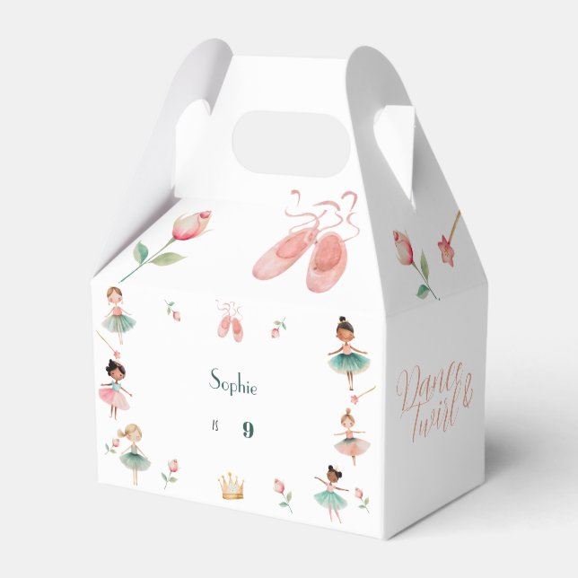 Dance & twirl Girl födelsedagsfest Presentaskar (Framsidan Sidan)