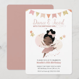 Dance & Twirl, Princess Ballerina Birthday Inbjudningar
