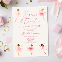 Dance & Twirl Rosa Ballerina Ballet Baby Shower