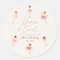 Dance & Twirl Rosa Ballerina Ballet Födelsedagsfes
