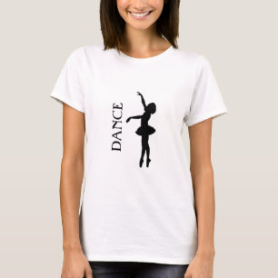 Dance Typography with Ballerina Silhouette Tee