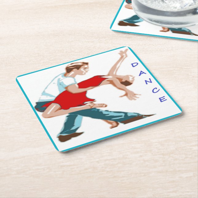 DANCE UNDERLÄGG PAPPER KVADRAT (Vinklad)