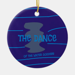 Dance Vatten Goddess Blue Vinkarare Linjer Oceanen Julgransprydnad Keramik