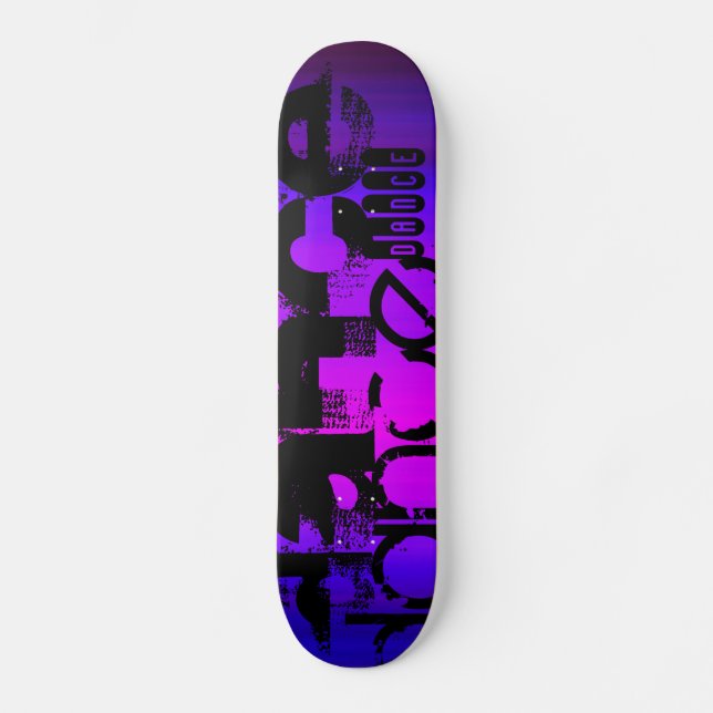 Dance; Vibrant Violet Blue och Magenta Skateboard Bräda 20 Cm (Framsida)