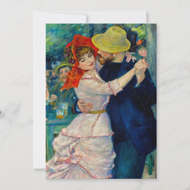 Dance vid Bougival Pierre Renoir Inbjudningar (Framsida)