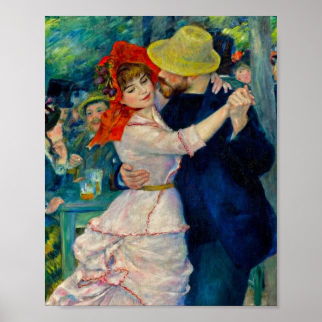 Dance vid Bougival Pierre Renoir Poster (Framsidan)