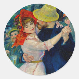 Dance vid Bougival Pierre Renoir Runt Klistermärke