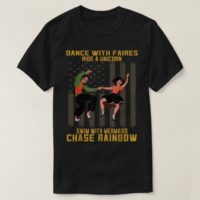 Dance with Älvors Chase Rainbows Sarcastic Saming T Shirt (Design framsida)