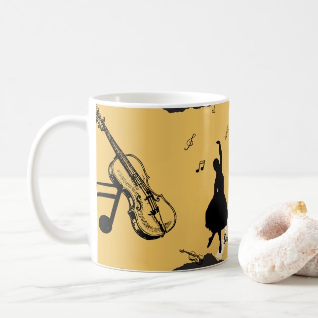 Dance with Violin Kaffemugg (Med munk)