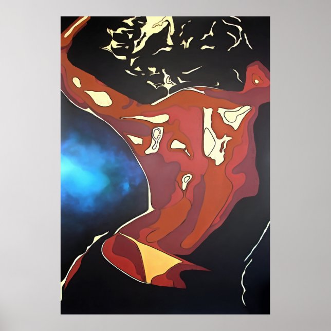 Dancefloor Diva Summer Vacation Abstrakt Art Poster (Framsidan)