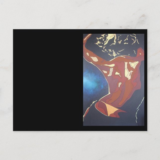 Dancefloor Diva Summer Vacation Abstrakt Art Vykort (Framsida)