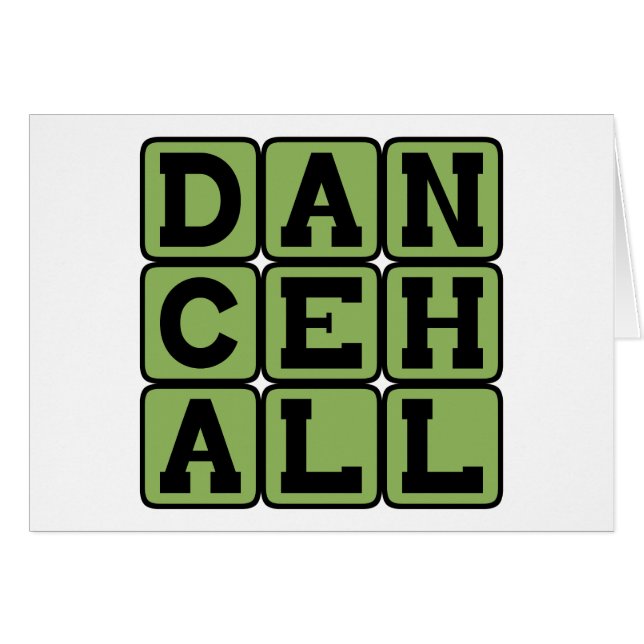 Dancehall, Musikgenre Hälsningskort (Framsidan Horizontal)
