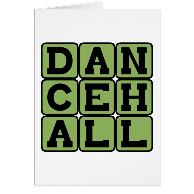Dancehall, musikgenre hälsningskort (Framsidan)